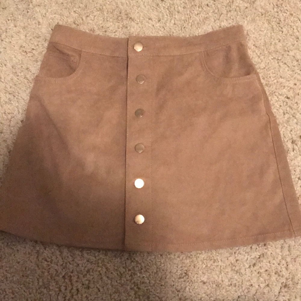 EXPRESS suede button up skirt size 2